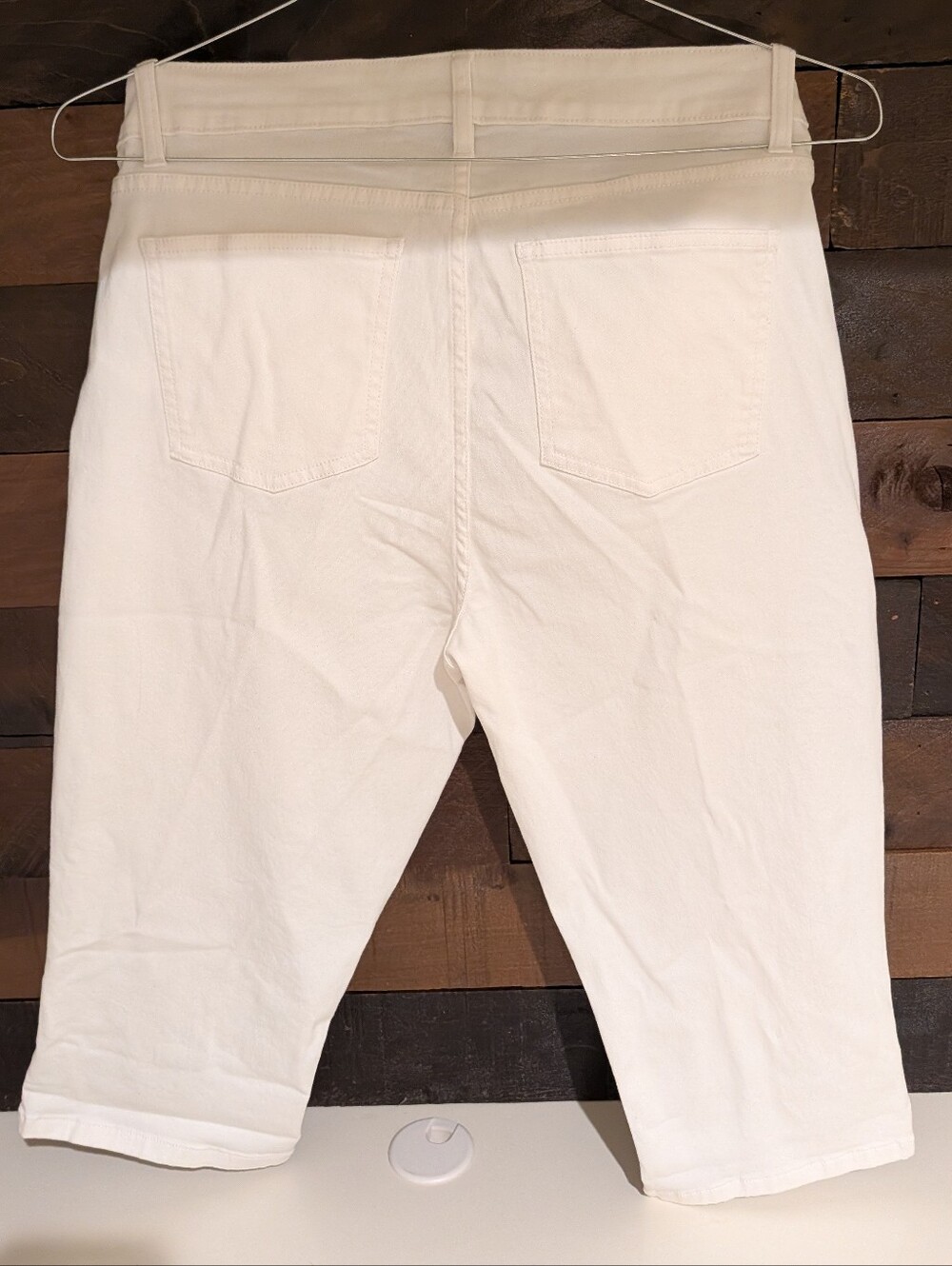 Chaps White Women's Capri Jeans - Classic Stretch Capri Size 10 - Picture 12 of 13